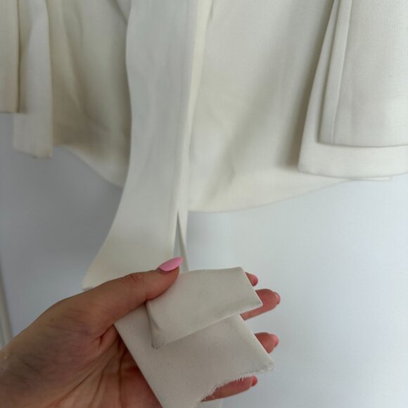 Cinq À Sept Rosabell Tunic Top White Sz 4 Open Back Cut-out Floral Embroidery - Picture 7 of 10